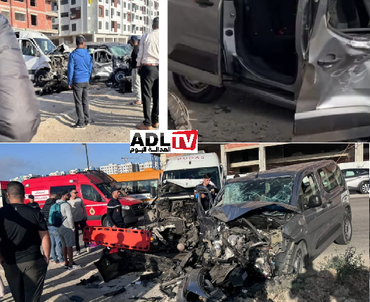 جرحى في حادثة سير خطيرة قرب مطار طنجة ابن بطوطة
